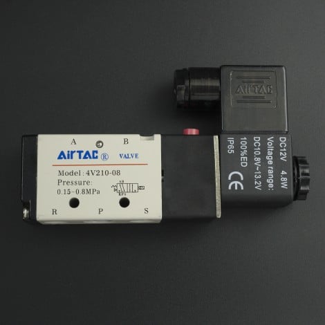 VÁLVULA NEUMATICA SOLENOIDE PT AIRTAC 4V210-08 12VD