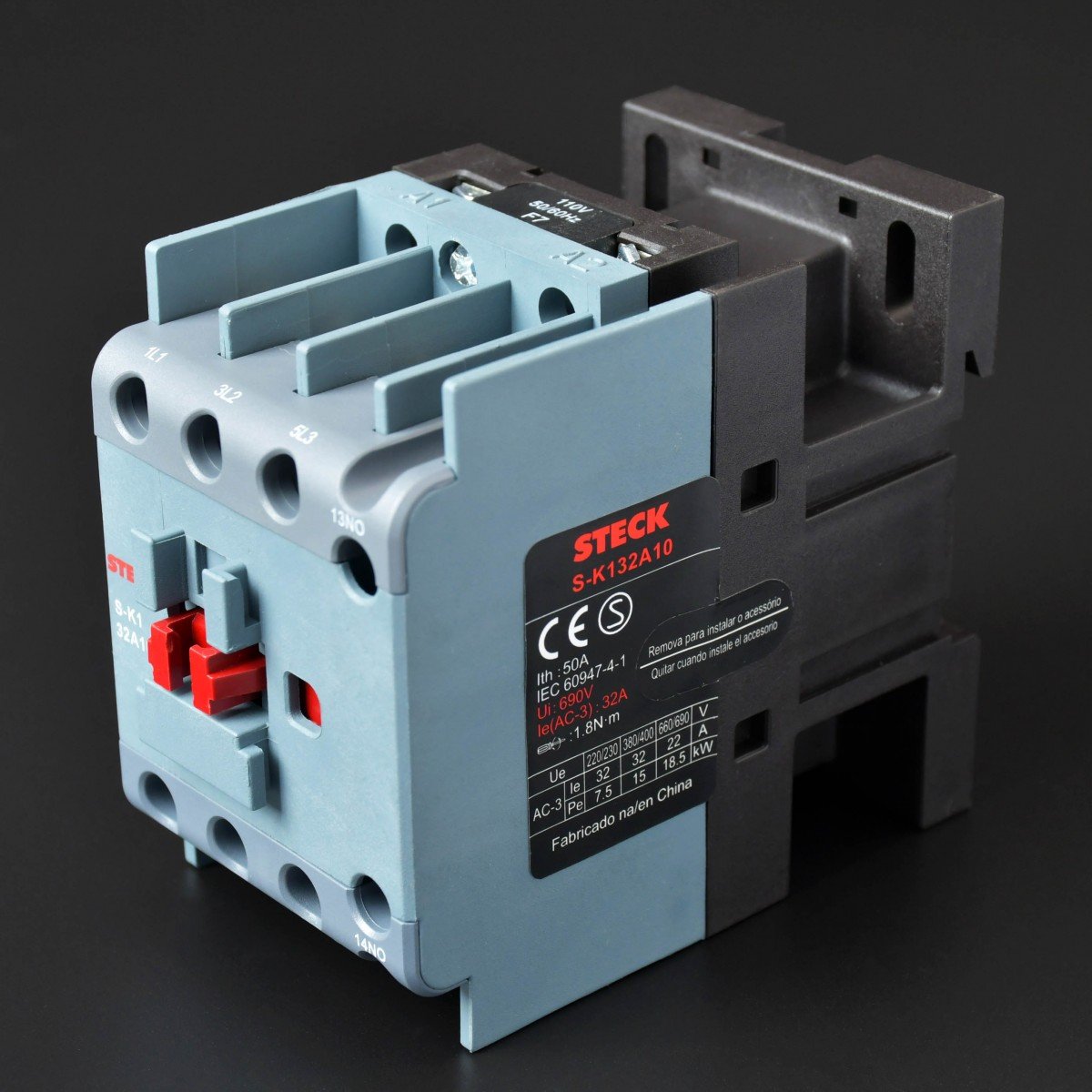 CONTACTOR TRIPOLAR (32A AC3-50A AC1) BOBINA 110 VAC 1NA SK132A10F