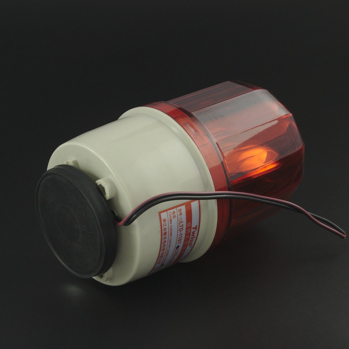 ALARMA GIRATORIA DE LUZ ROJA Y SONIDO LTD-1101J 12V