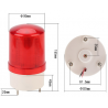 ALARMA GIRATORIA DE LUZ LED ROJA Y SONIDO LTE-1101J 24V