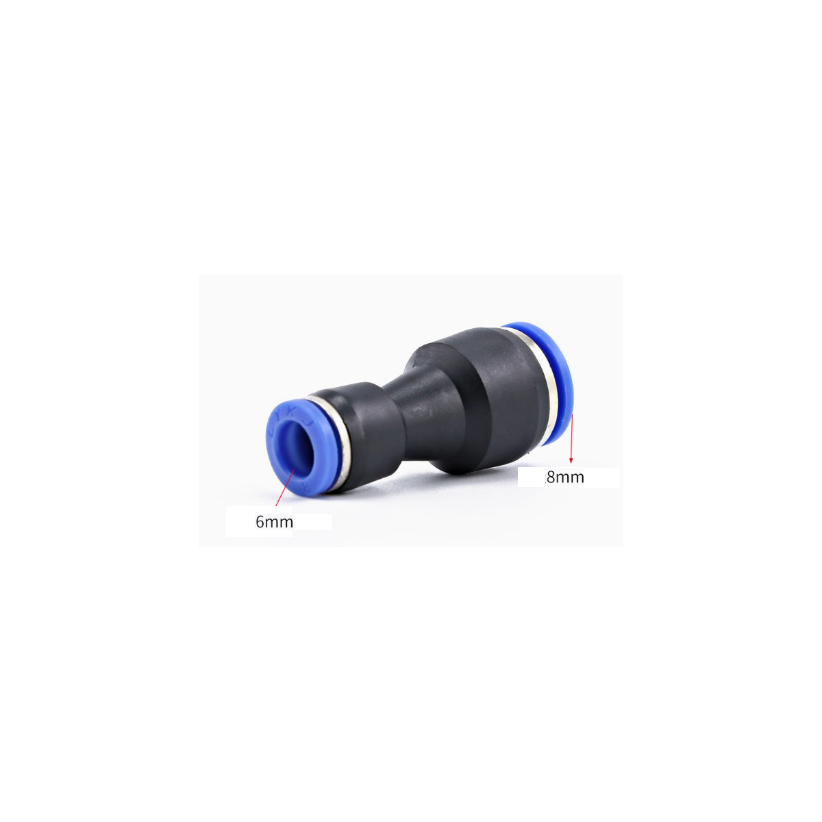 CONECTOR RAPIDO RECTO REDUCTOR DE 8MM A 6MM PG8-6