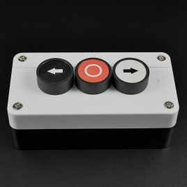 CAJA DE CONTROL DE TRES PULSADORES (BOTON 3 NA)