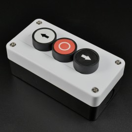 CAJA DE CONTROL DE TRES PULSADORES (BOTON 3 NA)