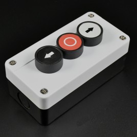 CAJA DE CONTROL DE TRES PULSADORES (BOTON 3 NA)