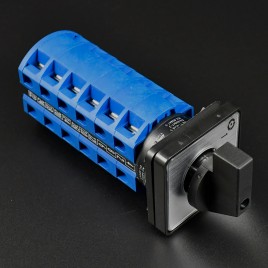 INTERRUPTOR LW26-63 DE TRANSFERENCIA UNIVERSAL DUAL 3 POSICIONES 6 SECCIONES 25A 690V