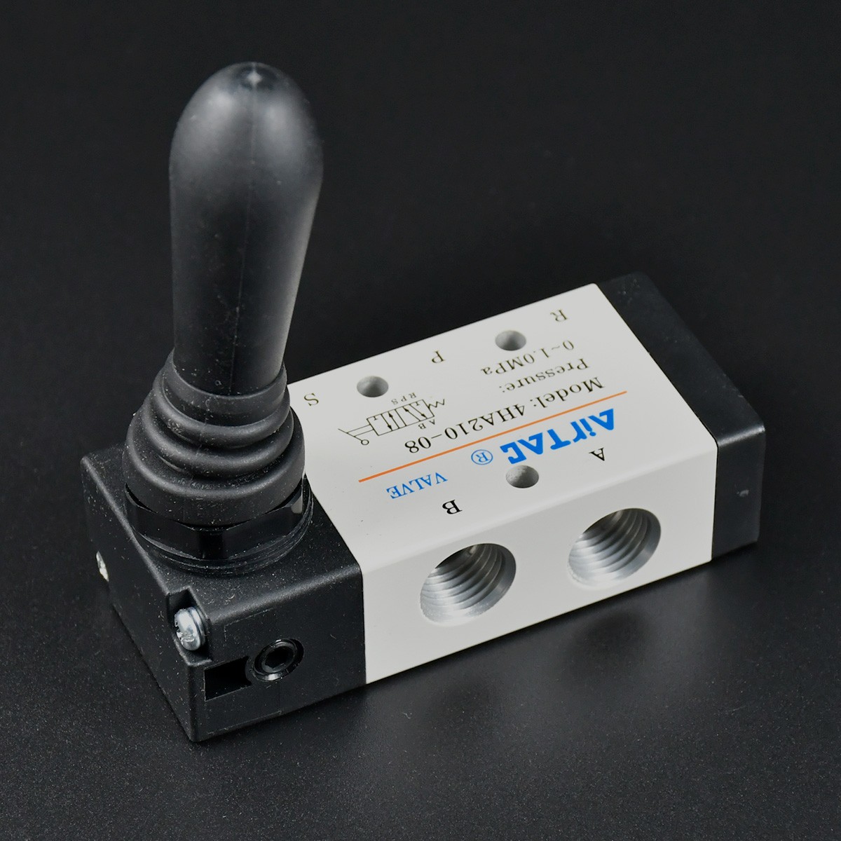 VÁLVULA 1/4 NEUMATICA MANUAL CON RETORNO 4HA210-08 5/2