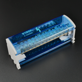 BLOQUE DE DISTRIBUCION 2P 8 MODULOS 125A 18KA (ICC) 15 CONEXIONES SDM9906 STECK
