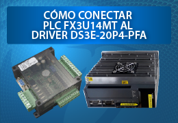 Cómo conectar plc fx3u14mt al DRIVER DS3E-20P4-PFA.