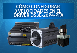 Como configurar  3 velocidades en el DRIVER DS3E-20P4-PFA (Sin plc).